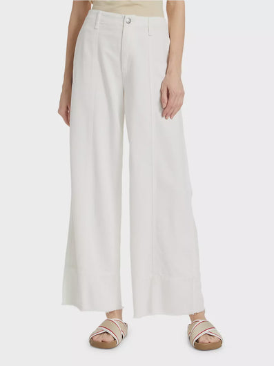 R&B Featherweight Arianna Cropped Palazzo in White