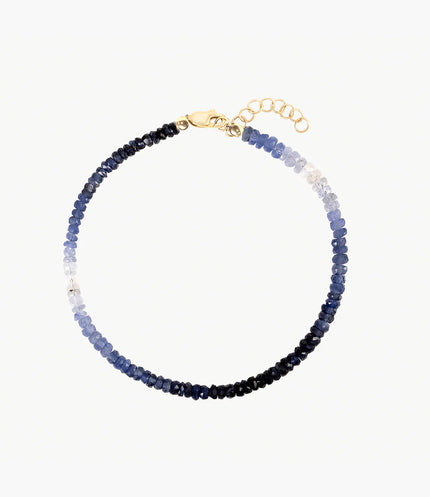RF Blue Sapphire Beaded Bracelet