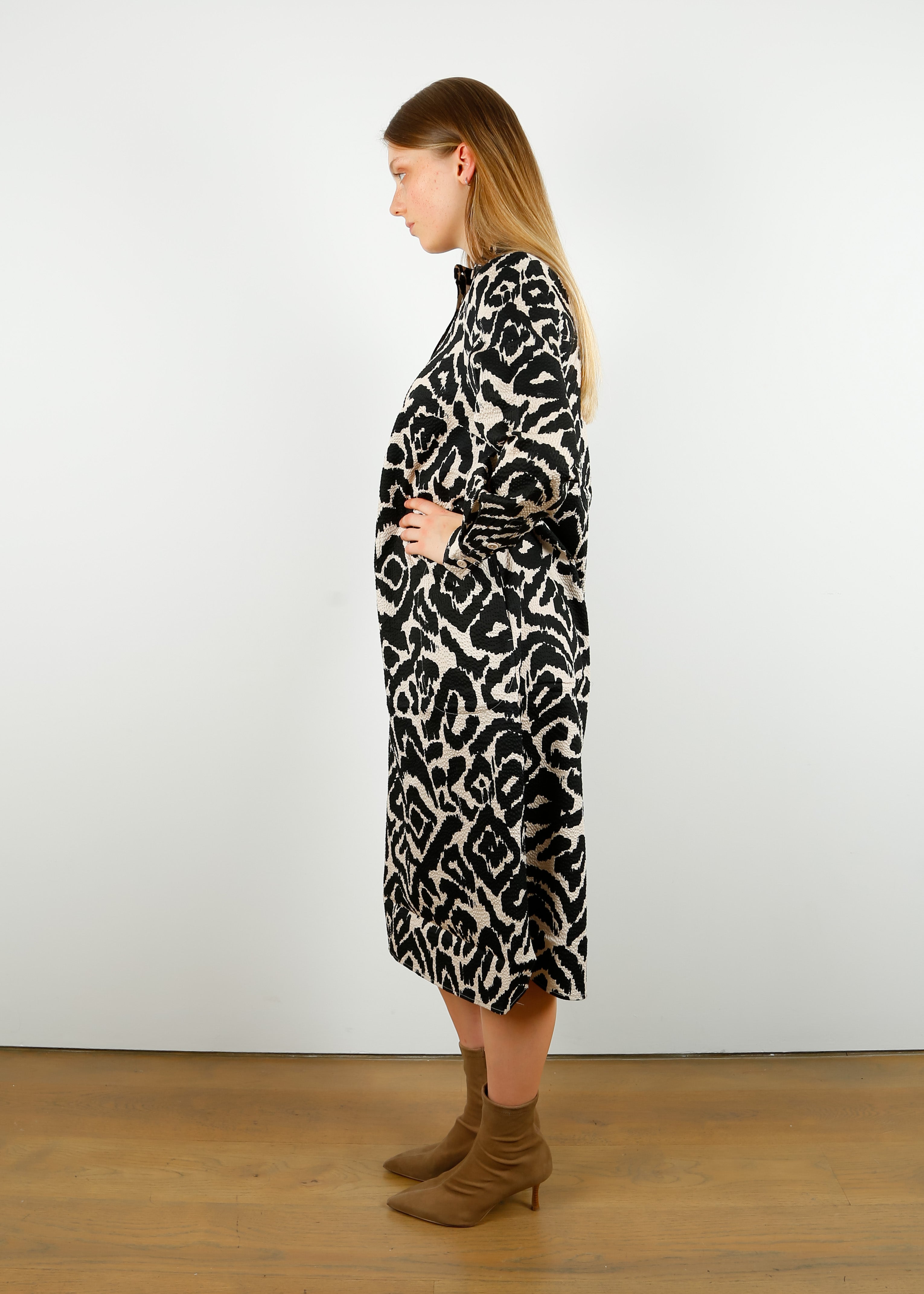 PART TWO Cassiel Printed Dress in Black Leo