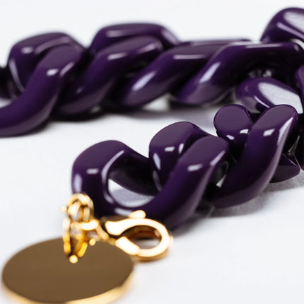 VBARONI Flat Chain Bracelet in Purple