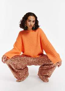 You added <b><u>EA Entry Sequin Pants in Tiger Blossom</u></b> to your cart.