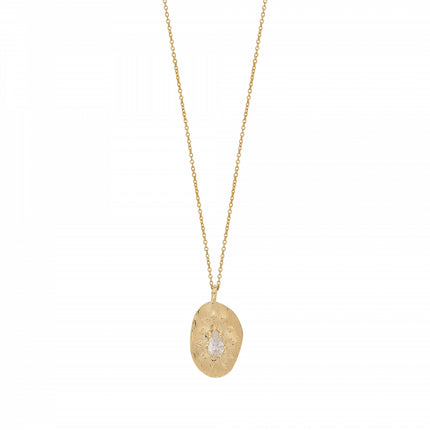 LH Felix White Zircon Necklace in Gold