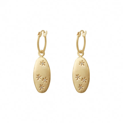LH Celeste Star Embossed Earrings in Gold