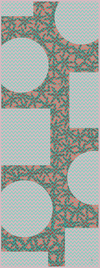 BS 038 Geometric print silk scarf in multi
