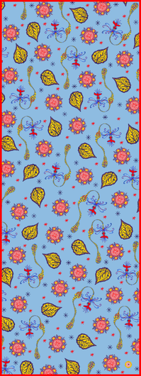 BS 041 Floral print silk scarf in multi