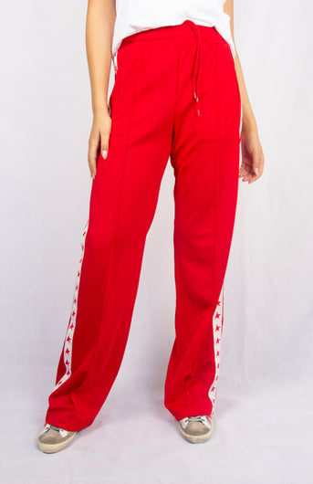 GG Dorotea Joggers with Star Strip in Red