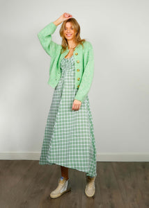You added <b><u>APARTMENT Estella Drawcord Dress in Green Check</u></b> to your cart.