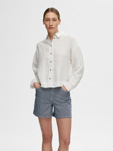 You added <b><u>SLF Linnie Linen Shirt in White</u></b> to your cart.