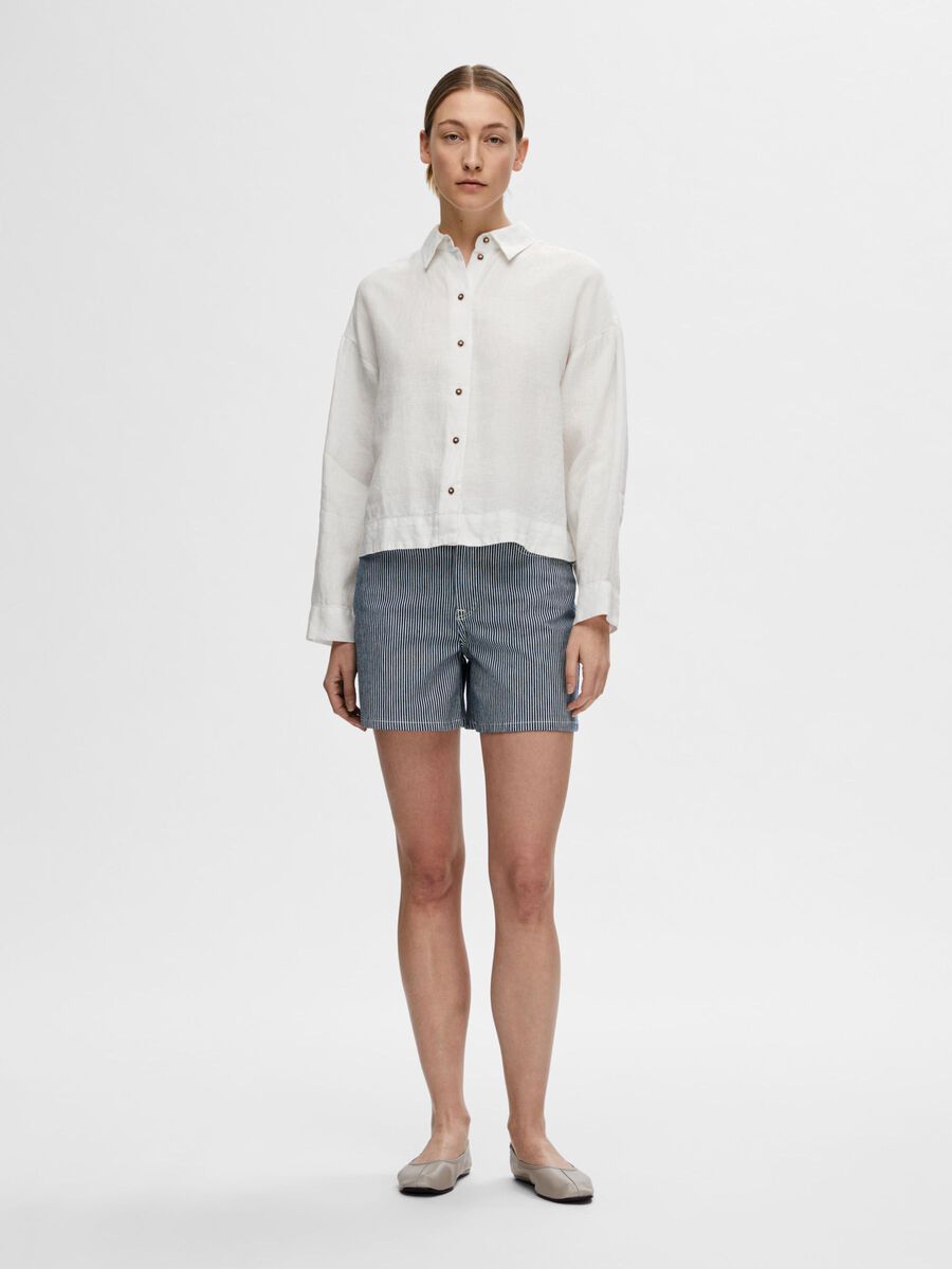 SLF Linnie Linen Shirt in White