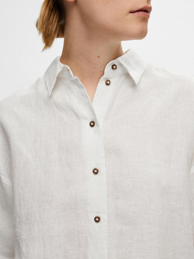 SLF Linnie Linen Shirt in White