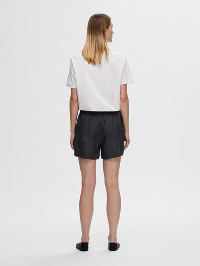 SLF Linnie Linen Shorts in Black