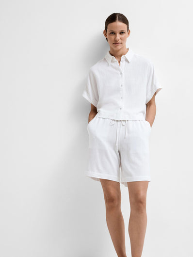SLF Linnie Linen Shorts in White