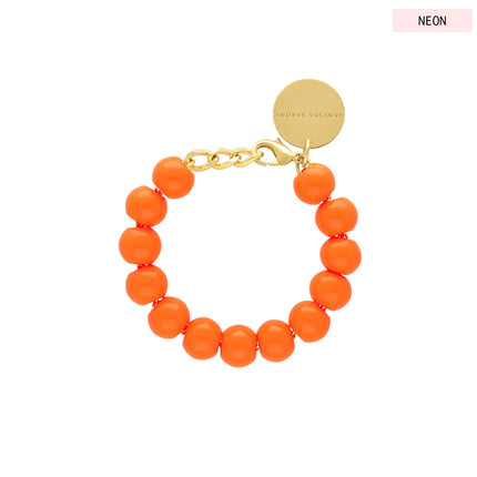 VBARONI Mini Beads Bracelet in Neon Orange