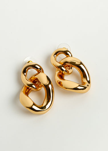 IM Links Earrings in Gold