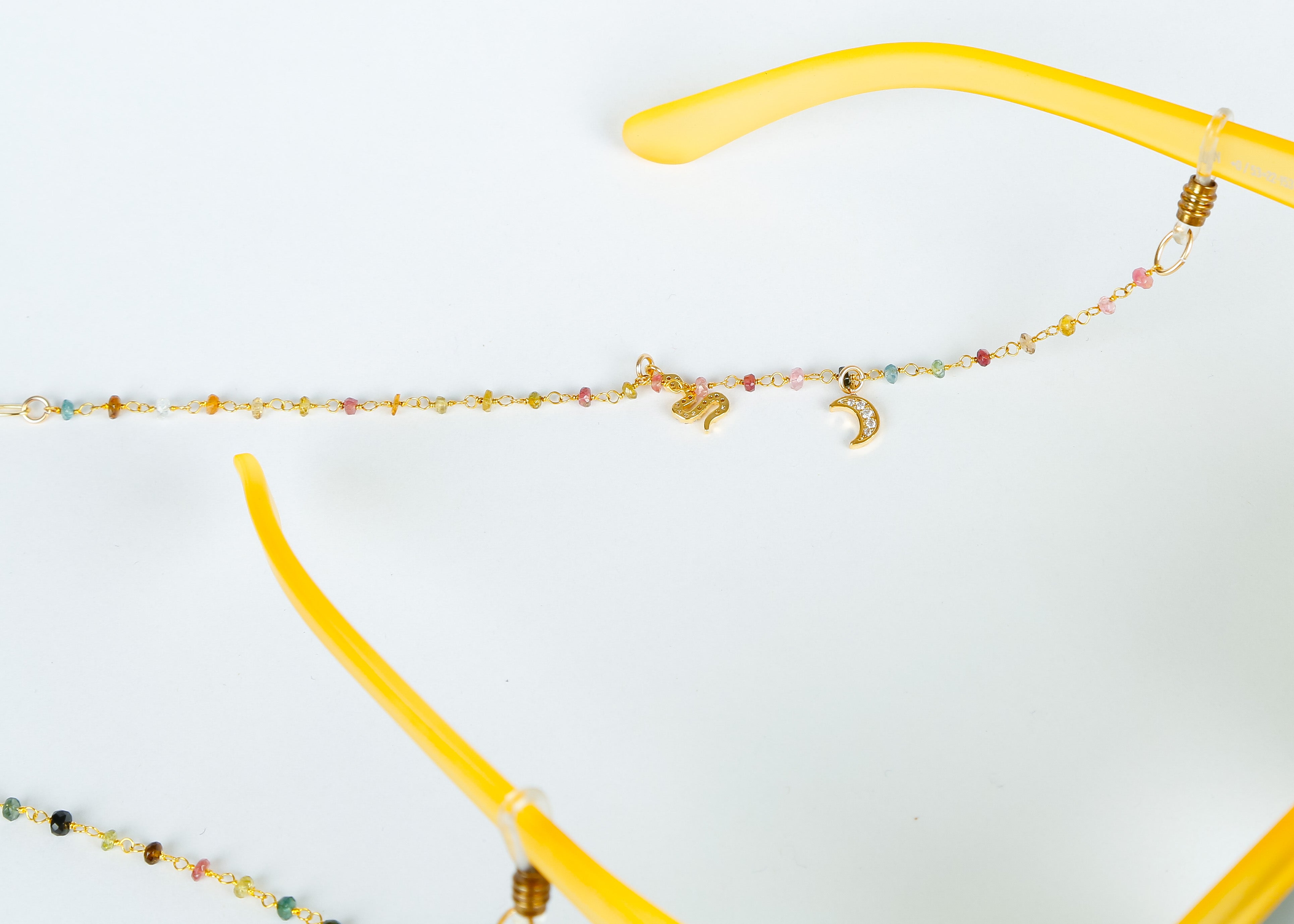 ZOI Marquee Glasses Chain, Pyrite, Emerald, Cactus, Stars