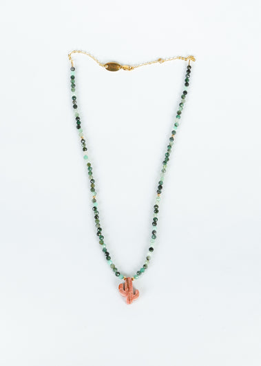 ZOI Ronsard Necklace, Emerald, Pearl