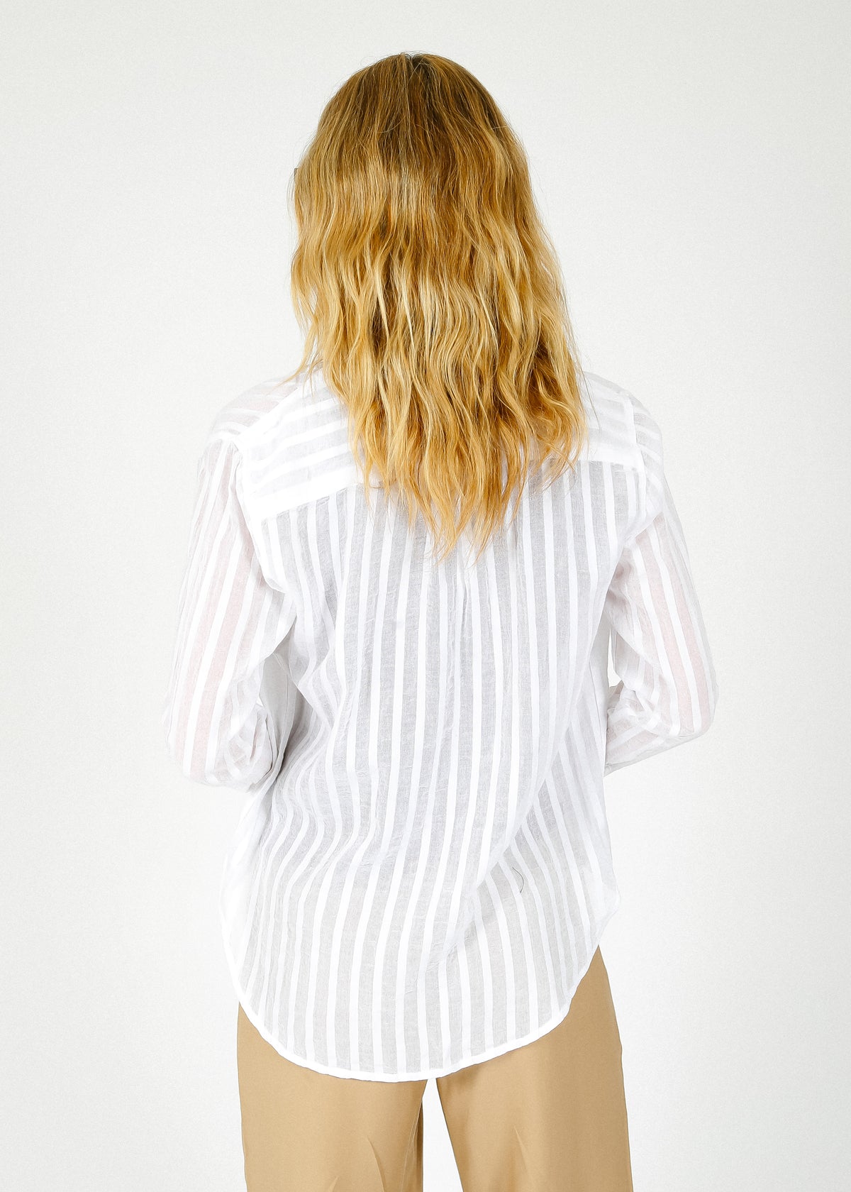 RAILS Charli Shirt in White Shadow Stripe