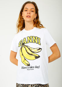 You added <b><u>GANNI T3861 Bananas Relaxed Tee in White</u></b> to your cart.