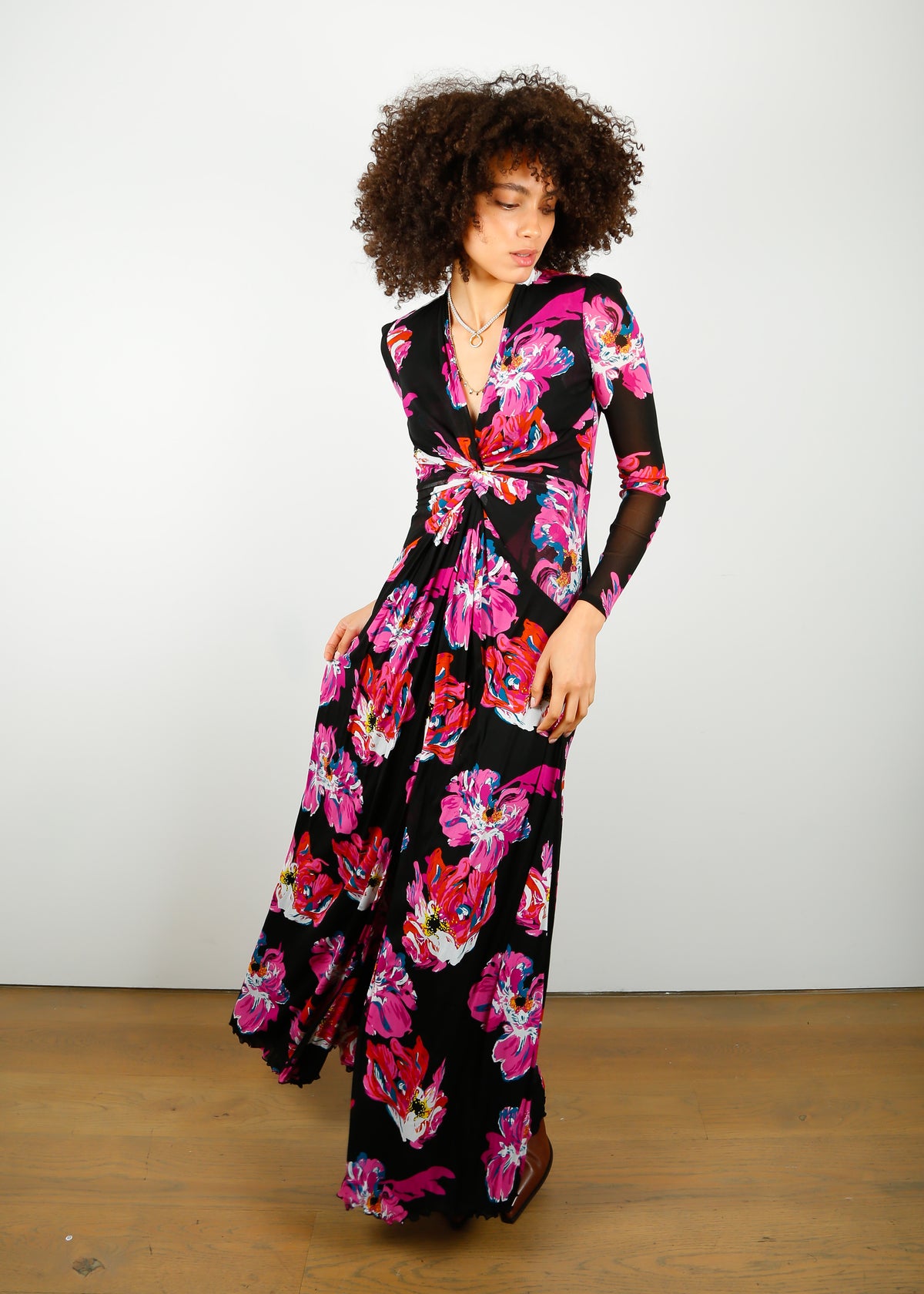 DVF Hades Dress in Pansy Wine