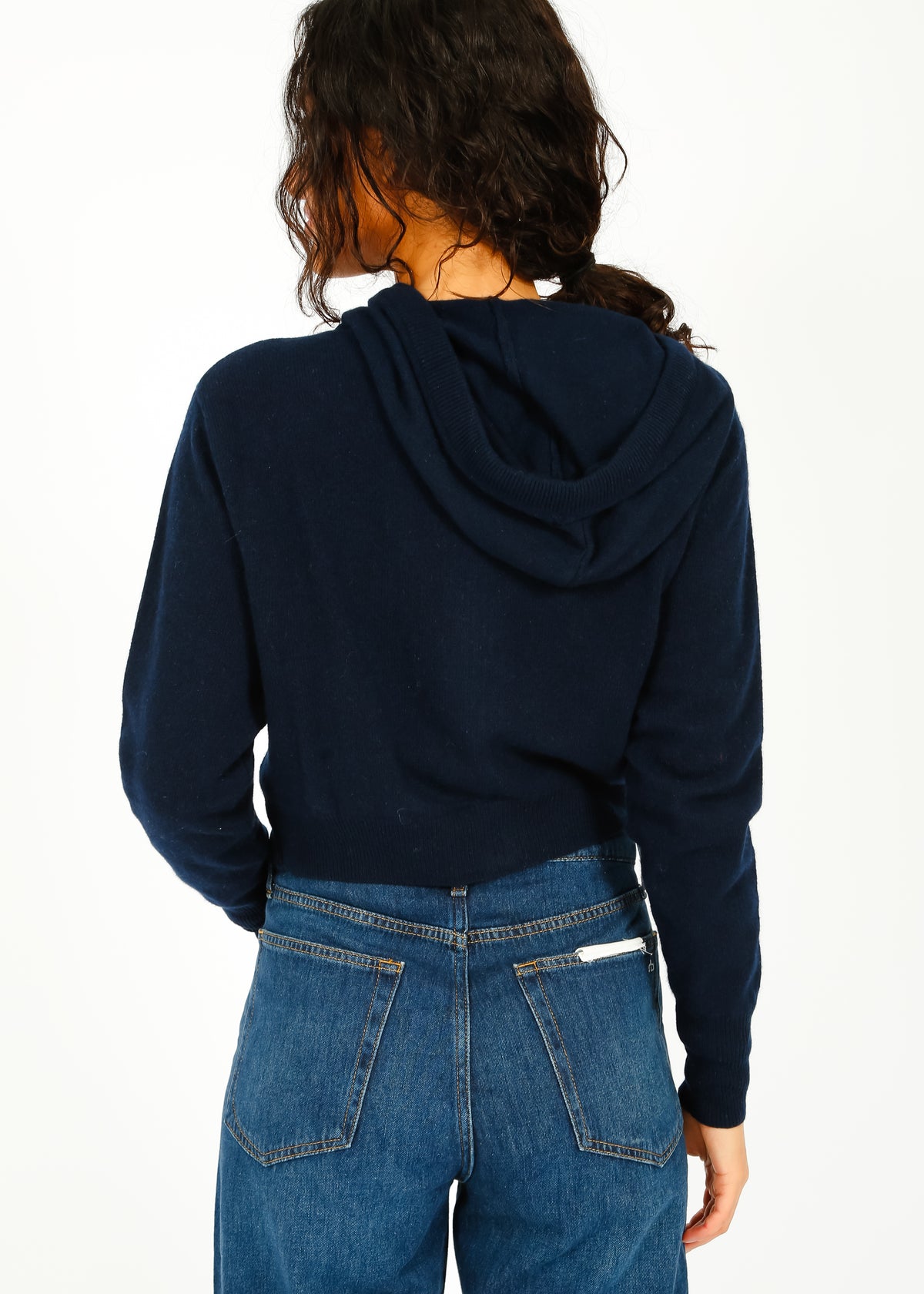 CRUSH Rio Cropped Hoodie in Navy