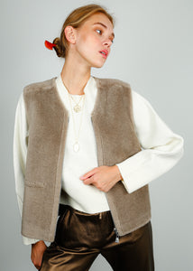 You added <b><u>OW Signature Lily Fur Gilet in Taupe</u></b> to your cart.