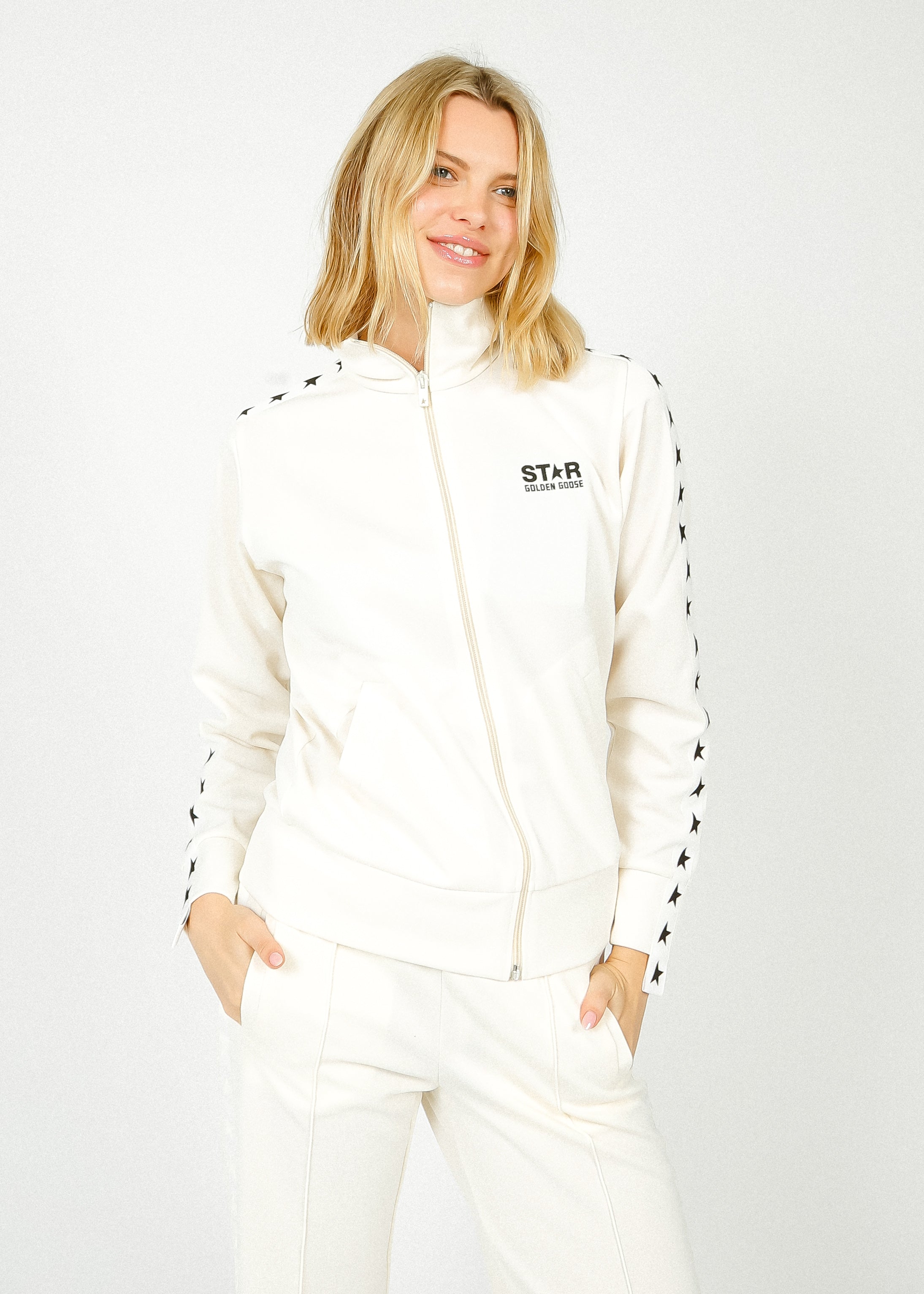 GG Denise Star Track Jacket in Papyrus