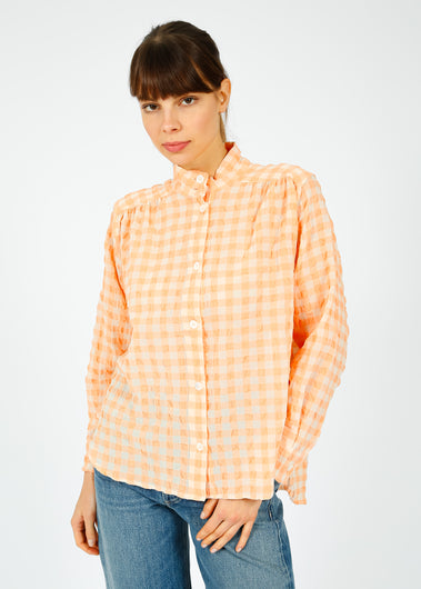 BR Peachy Blouse in Check A