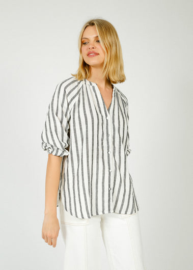 SLF Alberta Stripe Shirt in Black, White