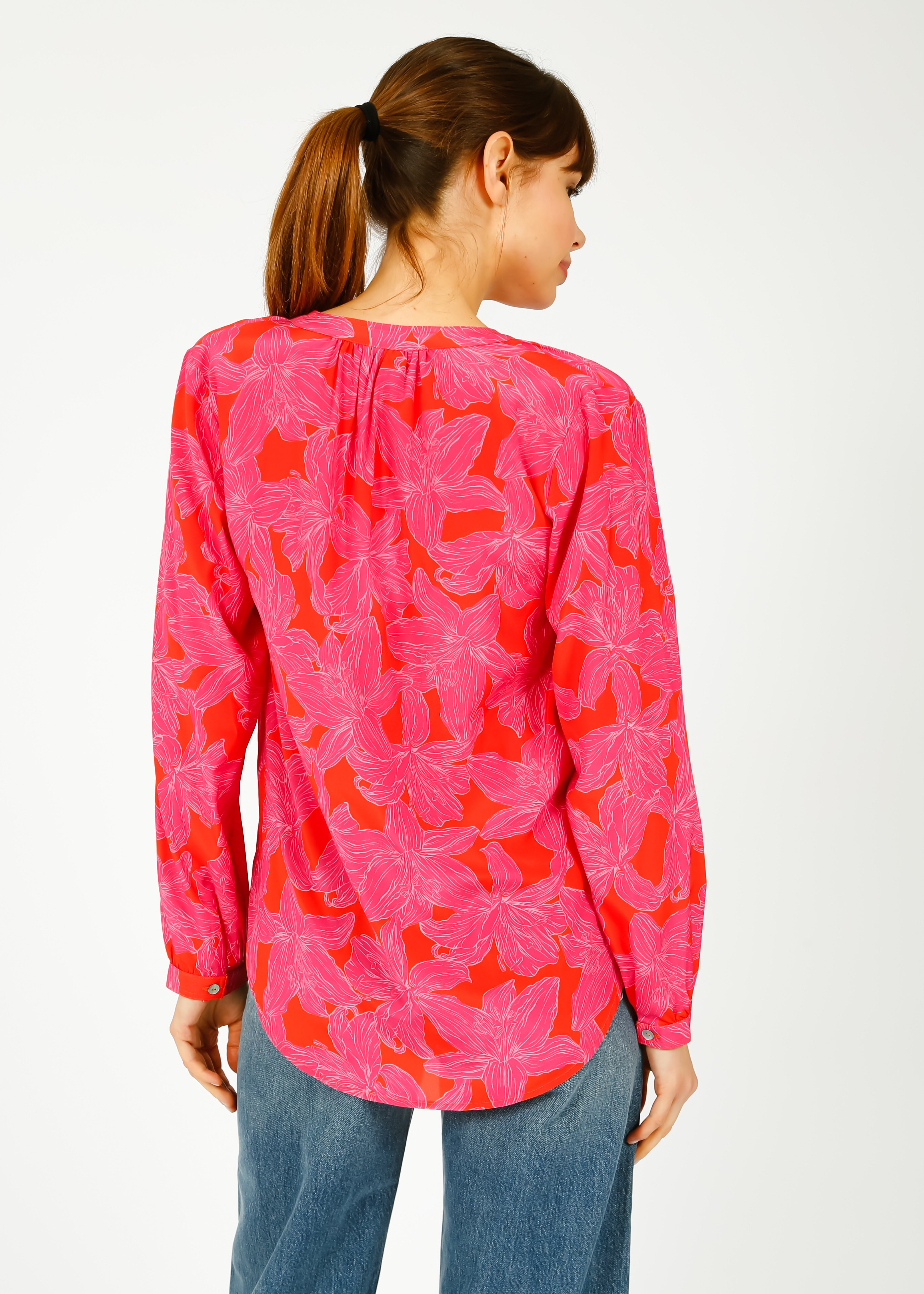 PPL Sandy Silk Shirt in Lily 02 Pink