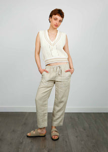 You added <b><u>V Cindy Trousers in Sand</u></b> to your cart.