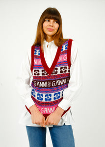 You added <b><u>GANNI K2121  Logo Wool Mix Vest in Multi</u></b> to your cart.