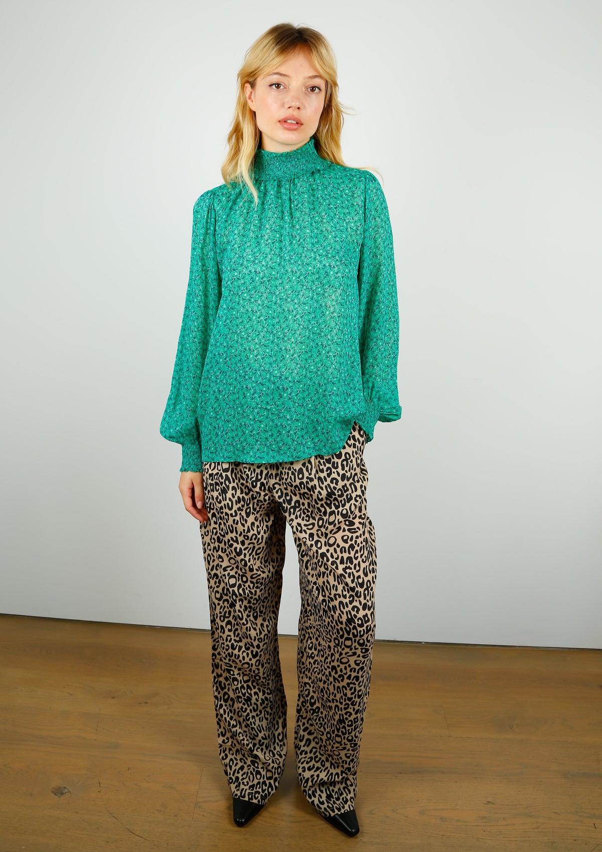 PPL Tracy Top in Ditsy 05 Green