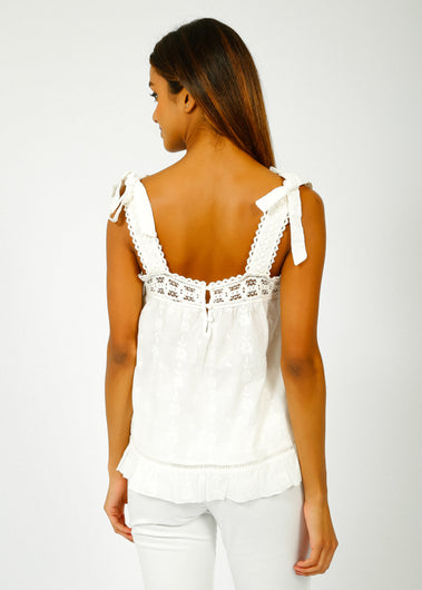 LM Paradisio Strap Top in Off White