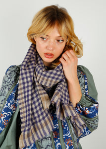 You added <b><u>MOISMONT 693 Tiny Check Scarf in Violette</u></b> to your cart.