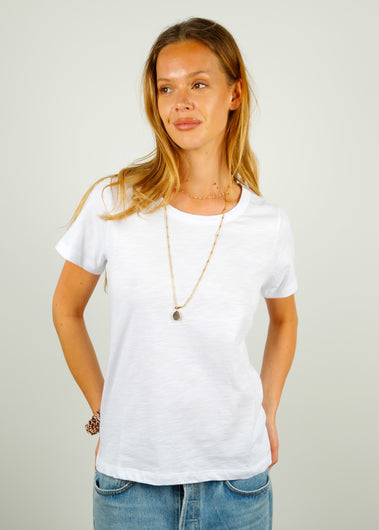 PARK SS Cotton Rd Neck in White