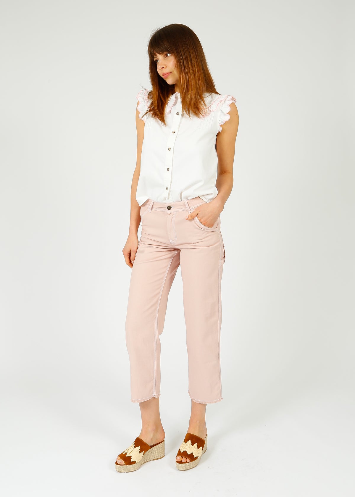 FIVE Penelope Trousers in Old Pink