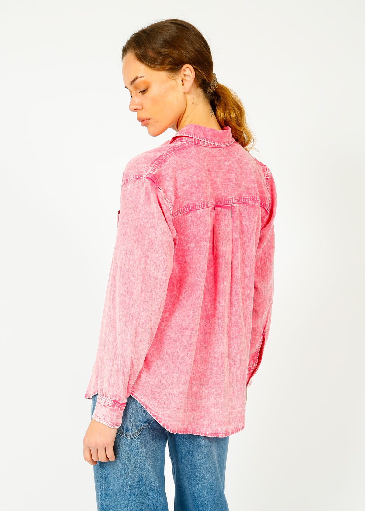 RAILS Barrett Shirt in Vivid Pink
