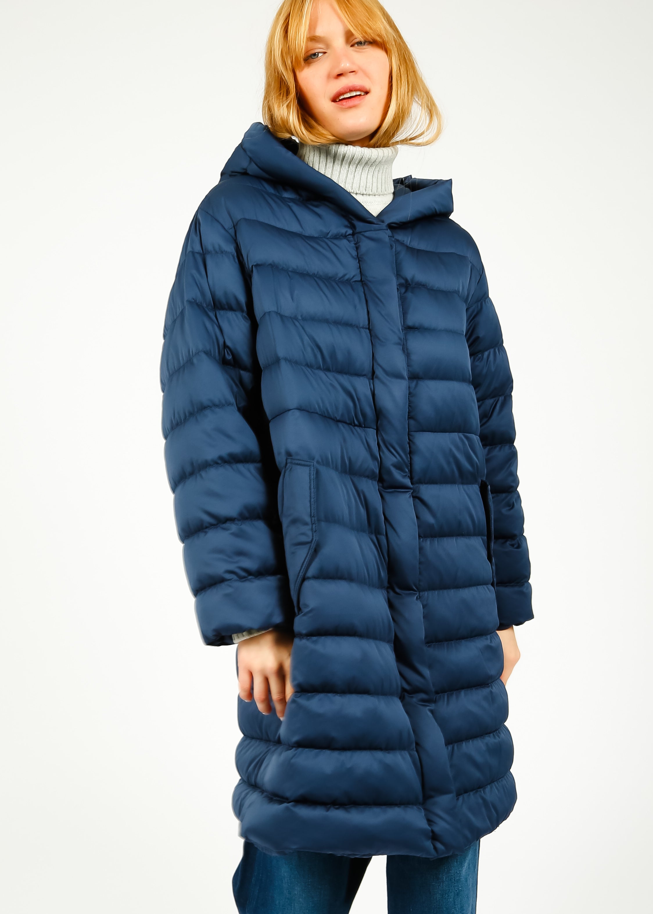 MM Laude Padded Coat in China Blue
