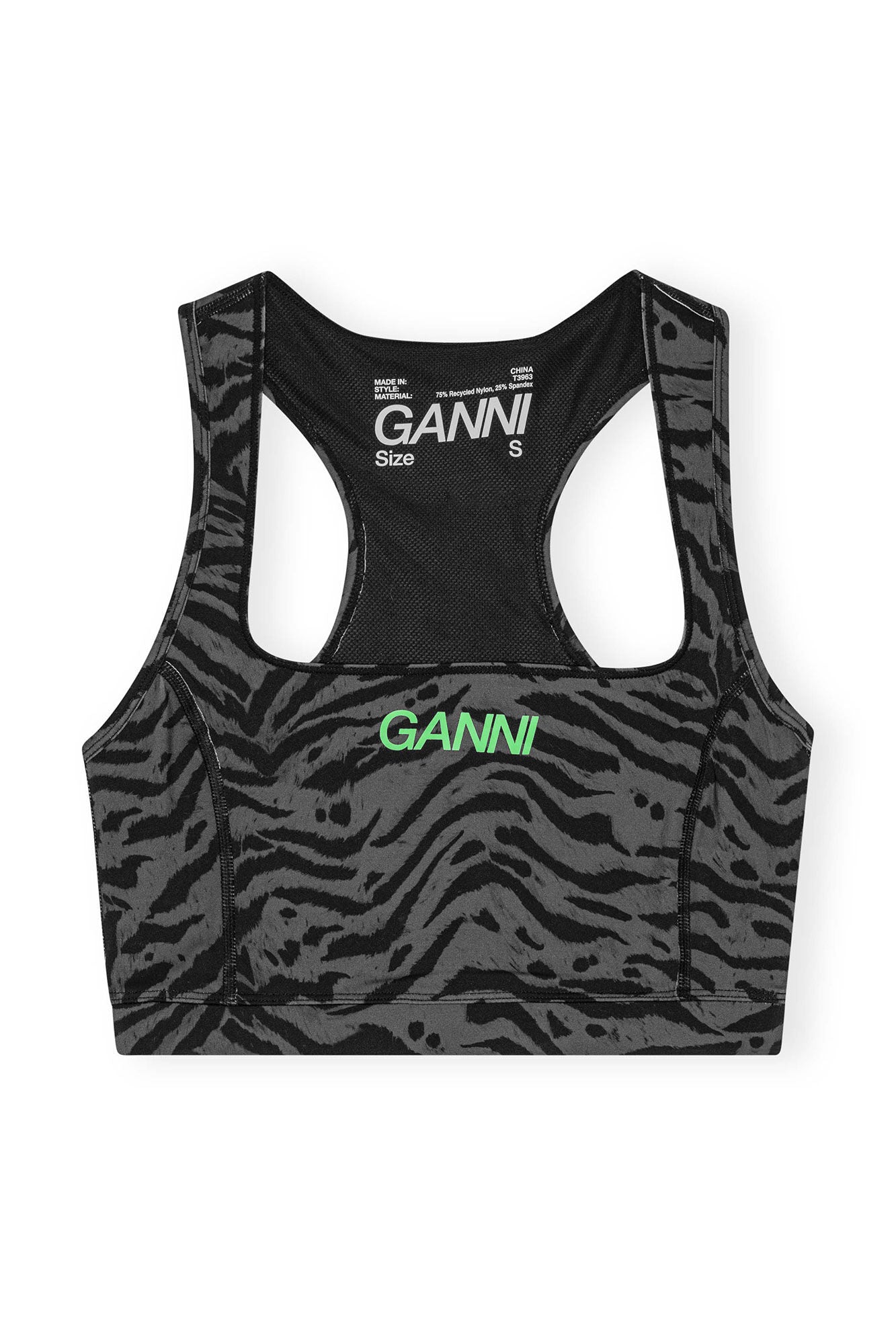 GANNI T3963 Active Fitted Top in Phantom