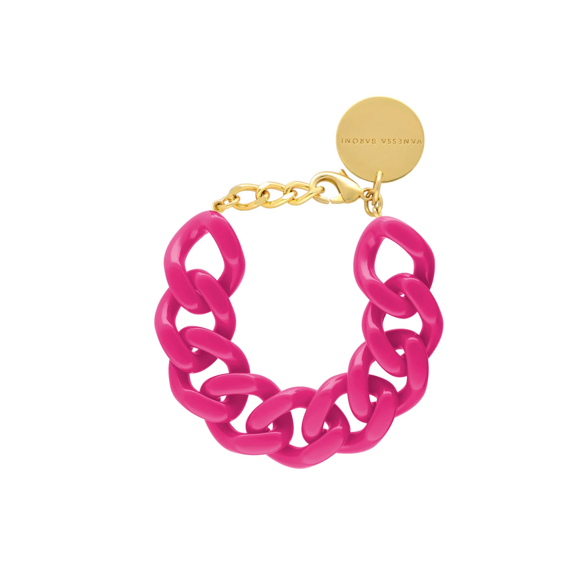 VBARONI Flat Chain Bracelet in Pink