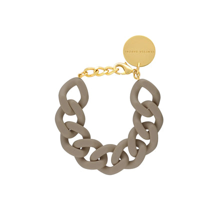 VBARONI Flat Chain Bracelet in Light Taupe