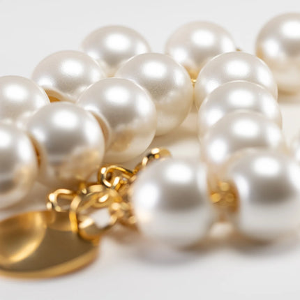 VBARONI Short Bead Necklace in Pearl