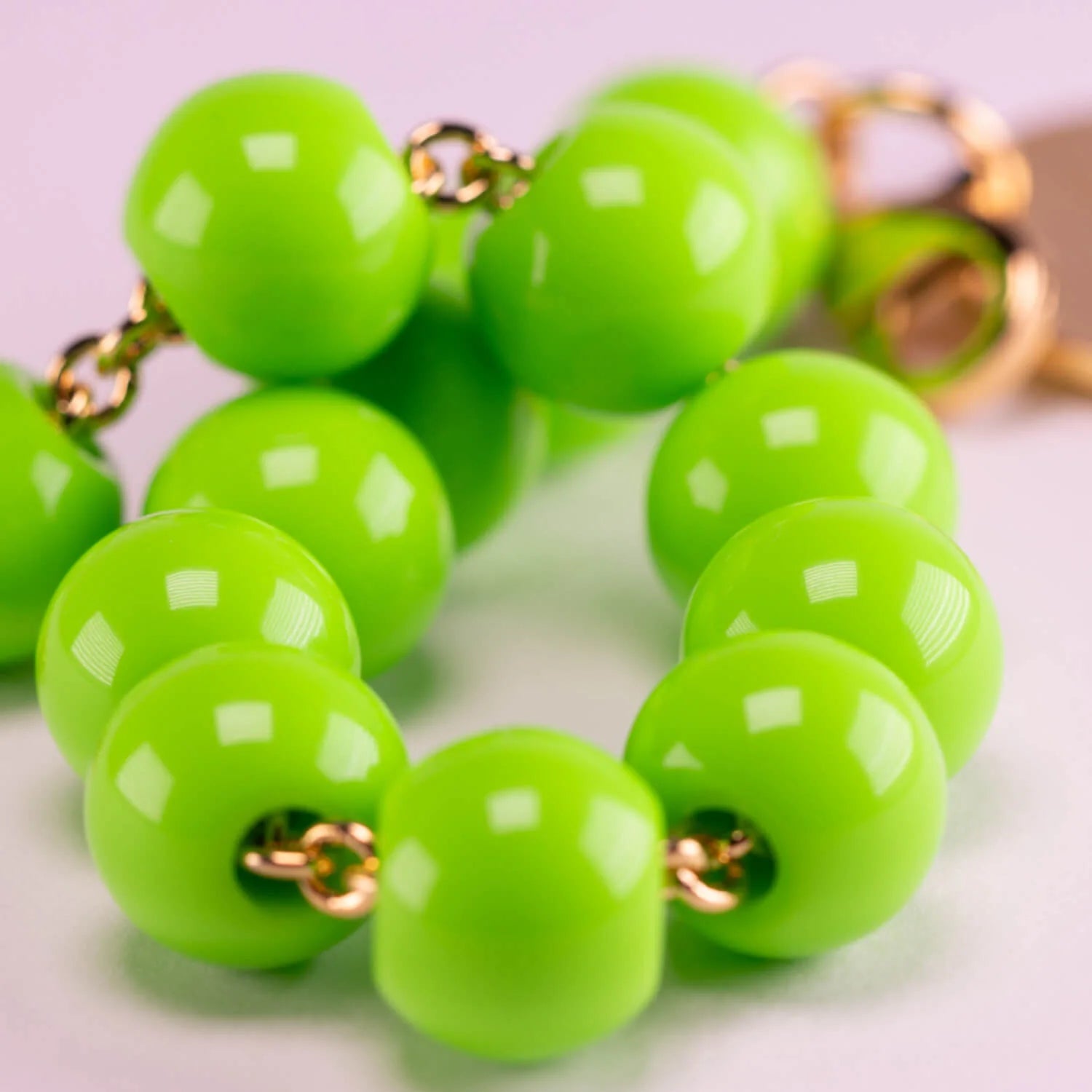 VBARONI Mini Beads Bracelet in Neon Green