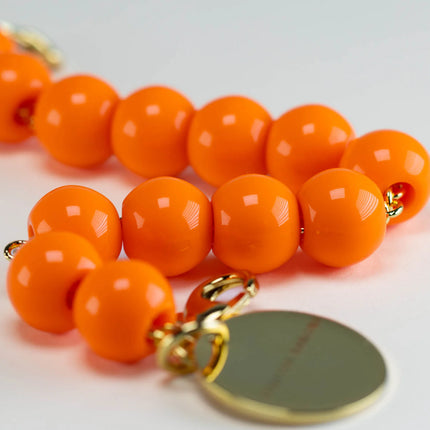 VBARONI Mini Beads Bracelet in Neon Orange