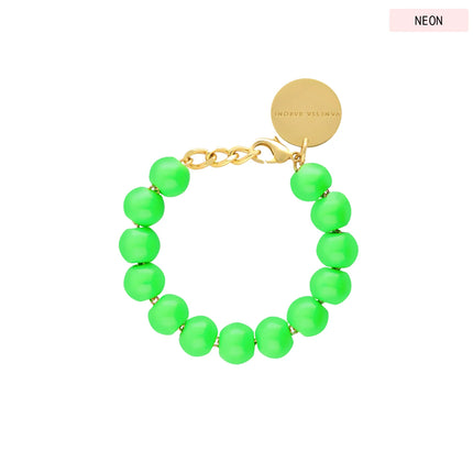 VBARONI Mini Beads Bracelet in Neon Green