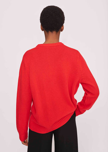 BF 1970 Oversized Jumper in Red