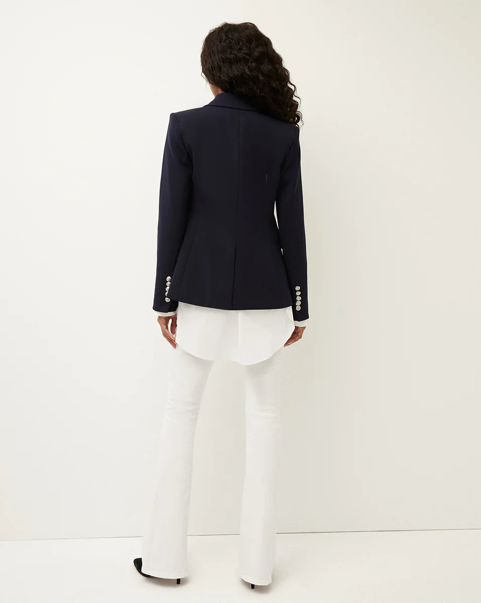 VB Miller Dickey Jacket in Navy with Silver Buttons