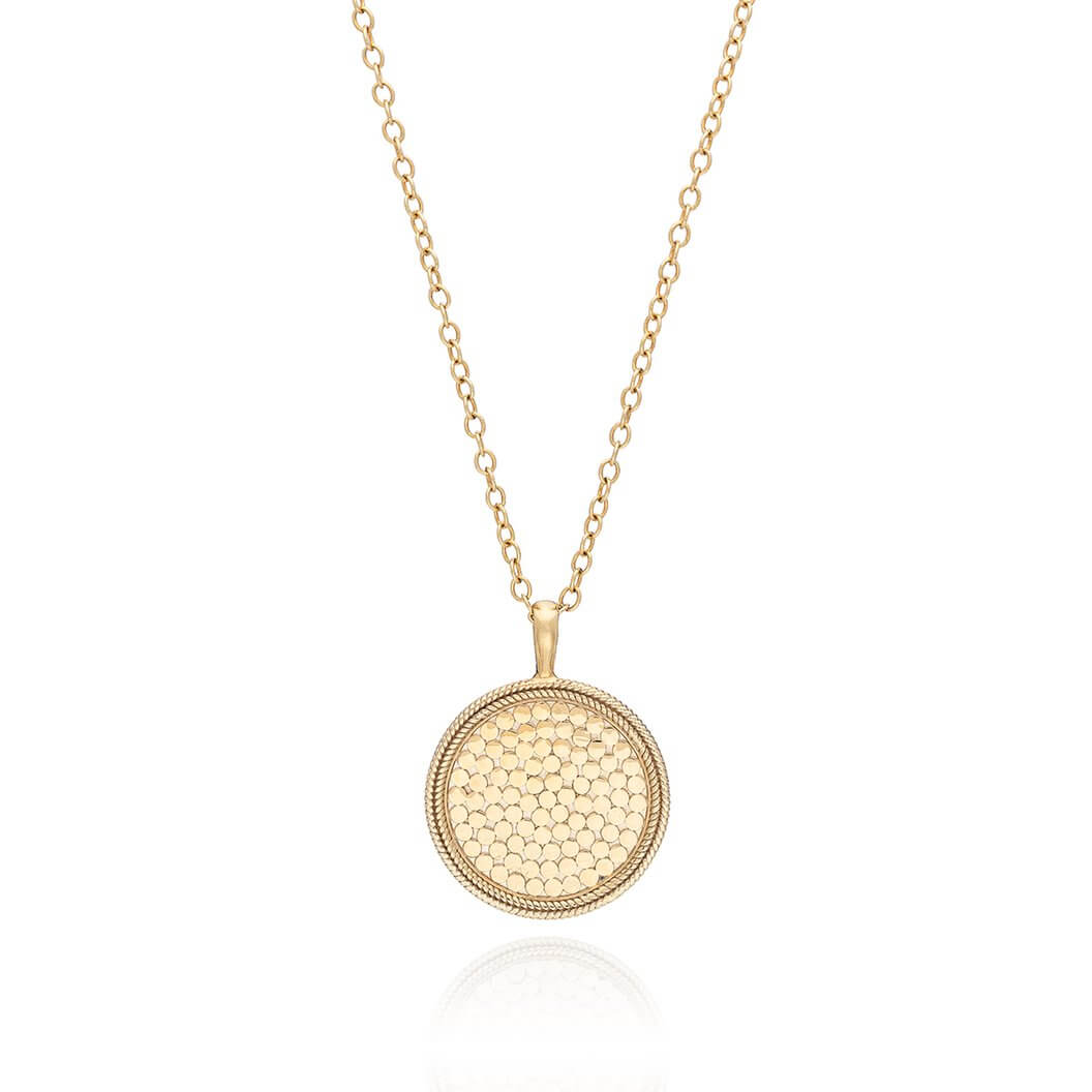AB 0001P Large circle necklace in gold