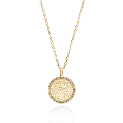 AB 0001P Large circle necklace in gold