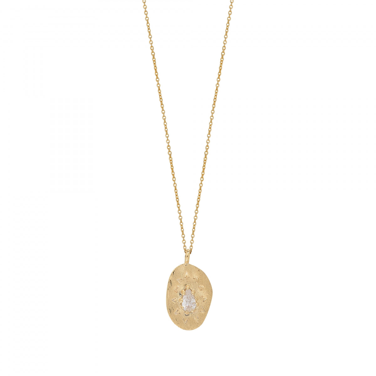 LH Felix White Zircon Necklace in Gold